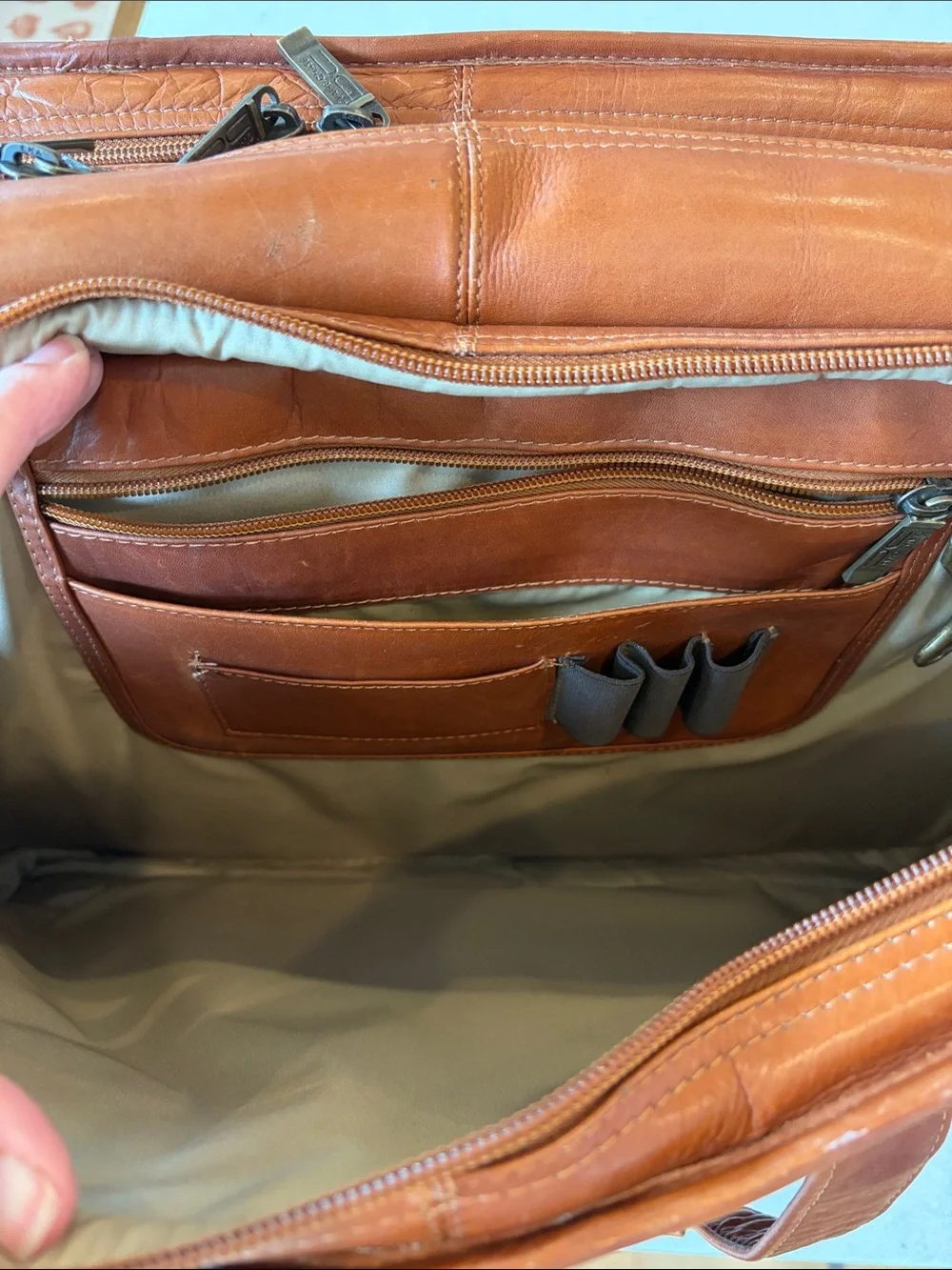 Leather Briefcase Bag in Brown - Classic Work Bag